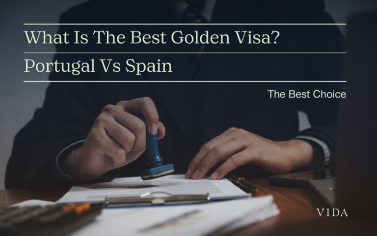 Close-up of a professional stamping documents, symbolizing the comparison between Portugal and Spain Golden Visa programs.