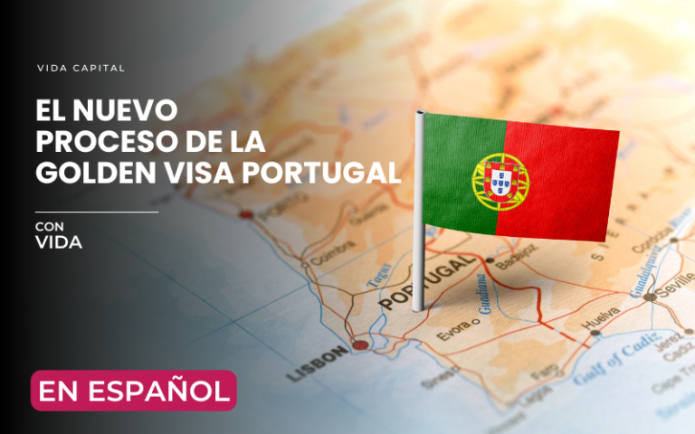 Portugal Golden Visa map with the Portuguese flag, showcasing the new process for investors.